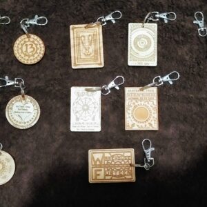 Laser-Engraved Maple Wood Keychains - Professor Whovianart Creations