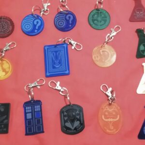 Laser-Engraved Acrylic Keyring - Professor Whovianart Creations